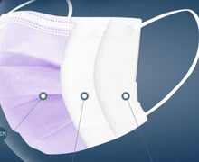 Load image into Gallery viewer, Disposable Individual Packaging mask (Purple, Lime)