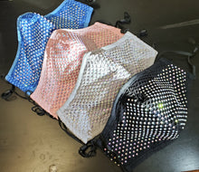 Load image into Gallery viewer, Rhinestone mask with 2 PM filter