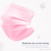Load image into Gallery viewer, Pink Disposable 3-Layer Protection Face Masks (50 PACK) Ship NOW
